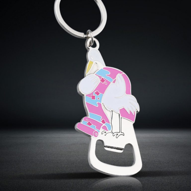 hard enamel cartoon custom bottle opener Keychain