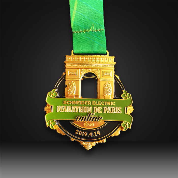 custom marathon medals 3d matted gold