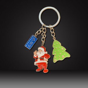 custom soft enamel keychains Christmas