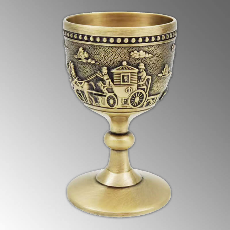 custom metal wine glass