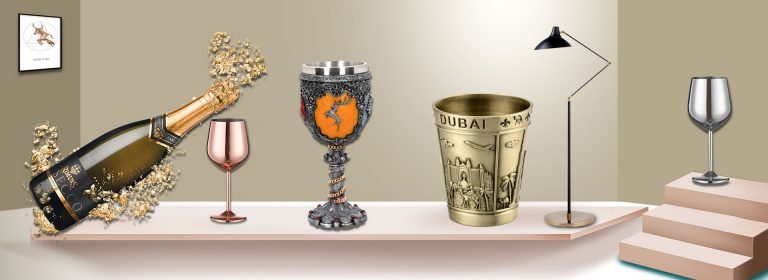 custom metal wine glass