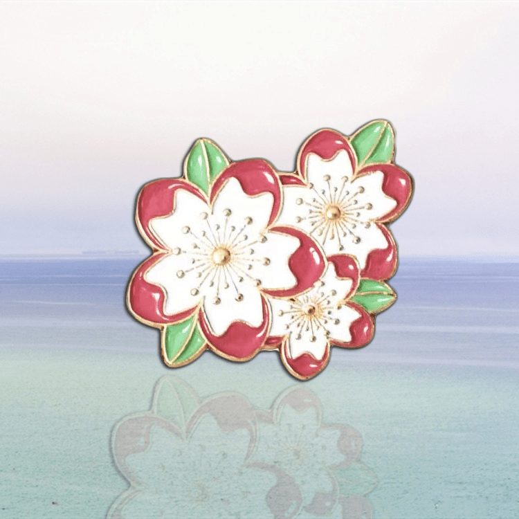 enamel flower pin