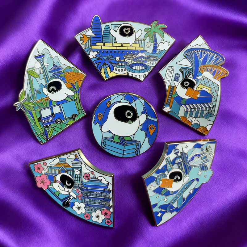 Puzzle Piece Brooches Pins