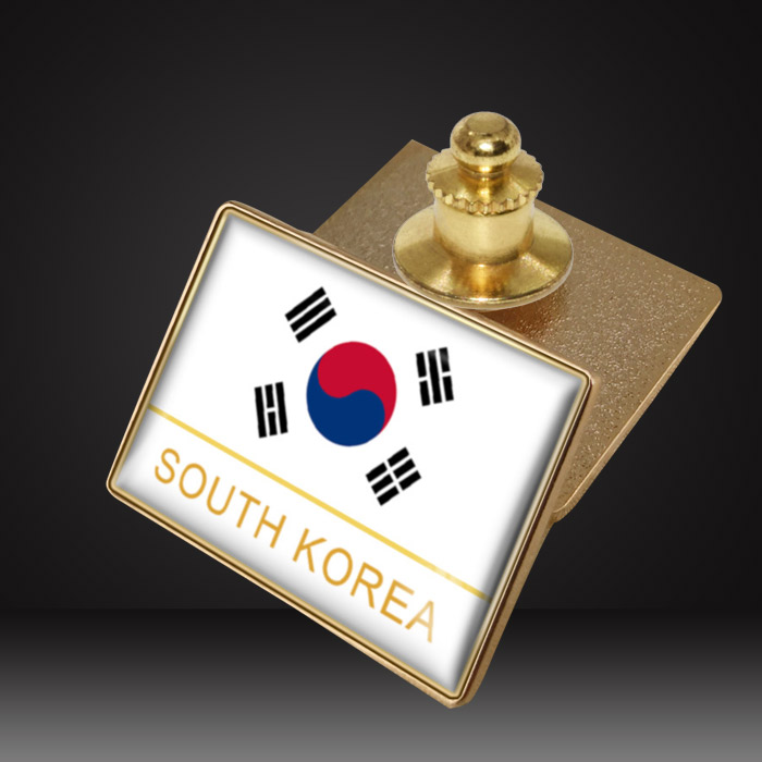 South-Korea-flag-pins-printing