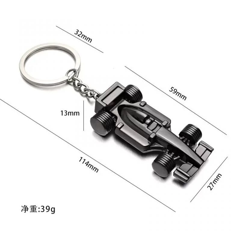 black nickel F1 car keychains