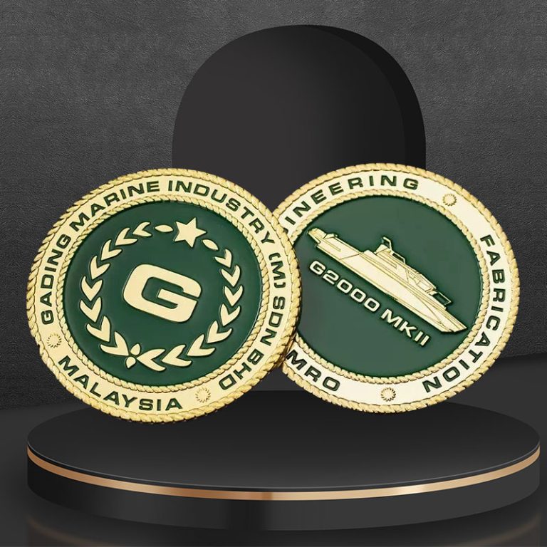 Custom Enamel Coins with Gold Plating