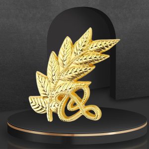 Custom Gold Plated Wheat Lapel Pin