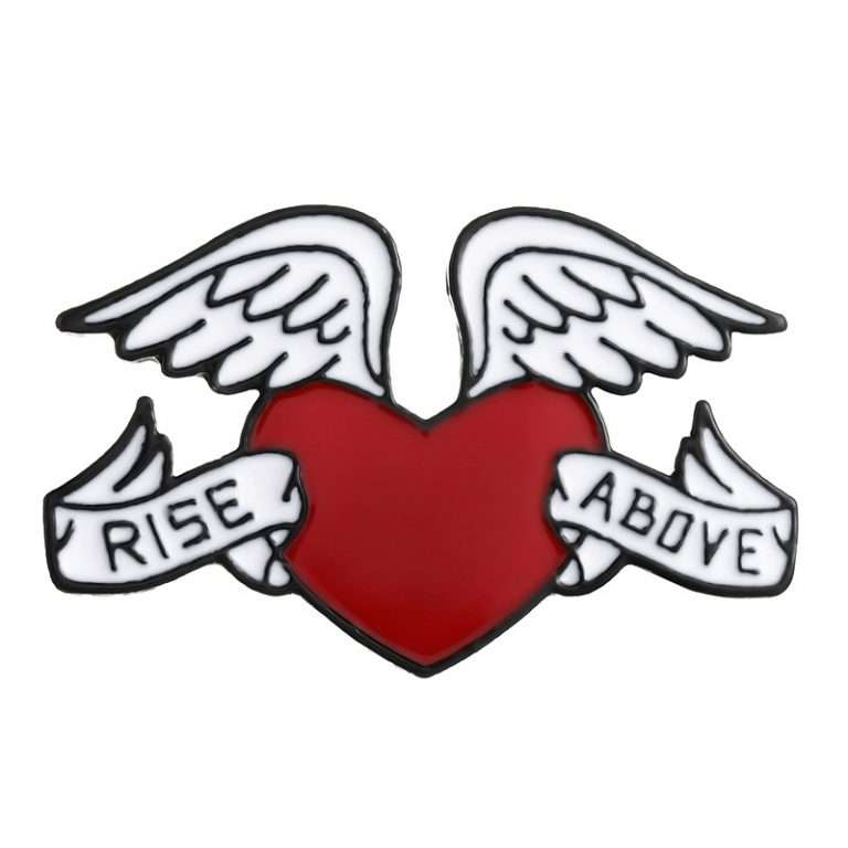 heart with wings lapel pins-2