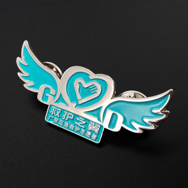heart with wings lapel pins