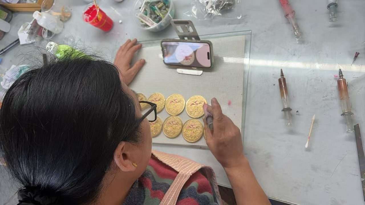 custom designer keychain producing